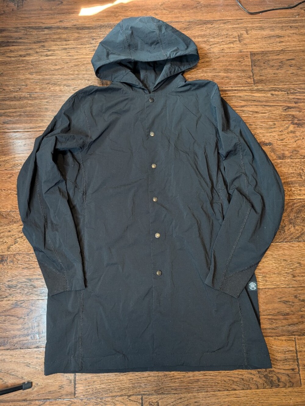 Reigning Champ Black Nylon Packable Windbreaker Jacket Size Large